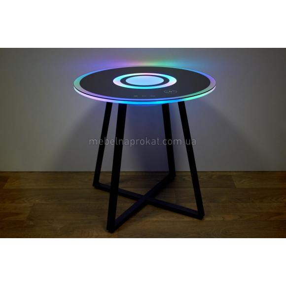Журнальний столик LED Loft д50